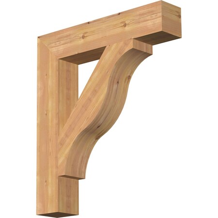 Funston Block Smooth Bracket, Western Red Cedar, 5 1/2"W x 30"D x 34"H
